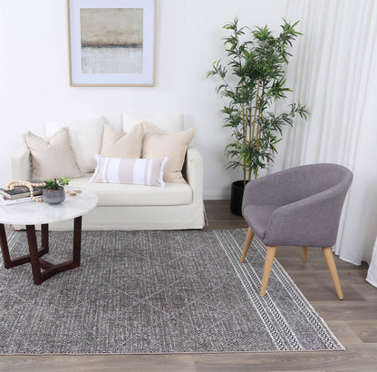 Flint Aleppo Charcoal Contemporary Soft Rug