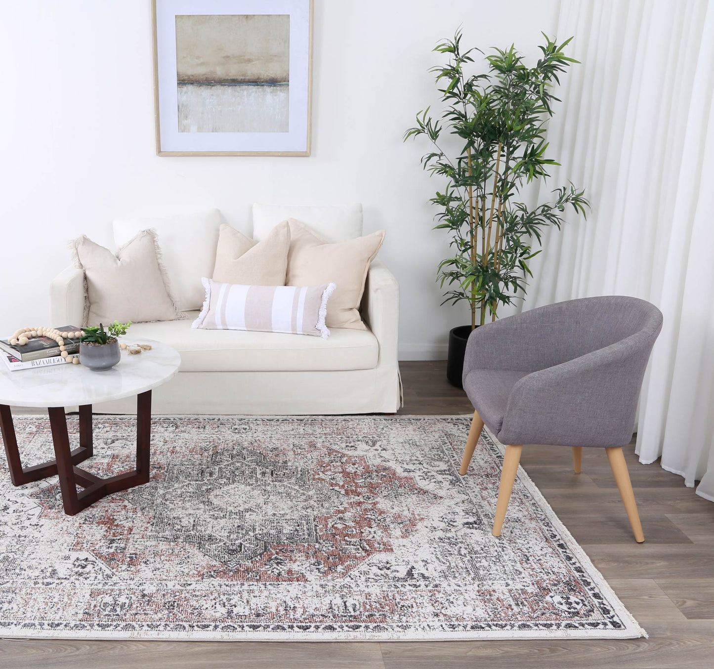 Flint Chintz Multi Traditional Soft Rug