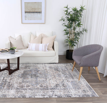 Flint Multan Ash Traditional Soft Rug