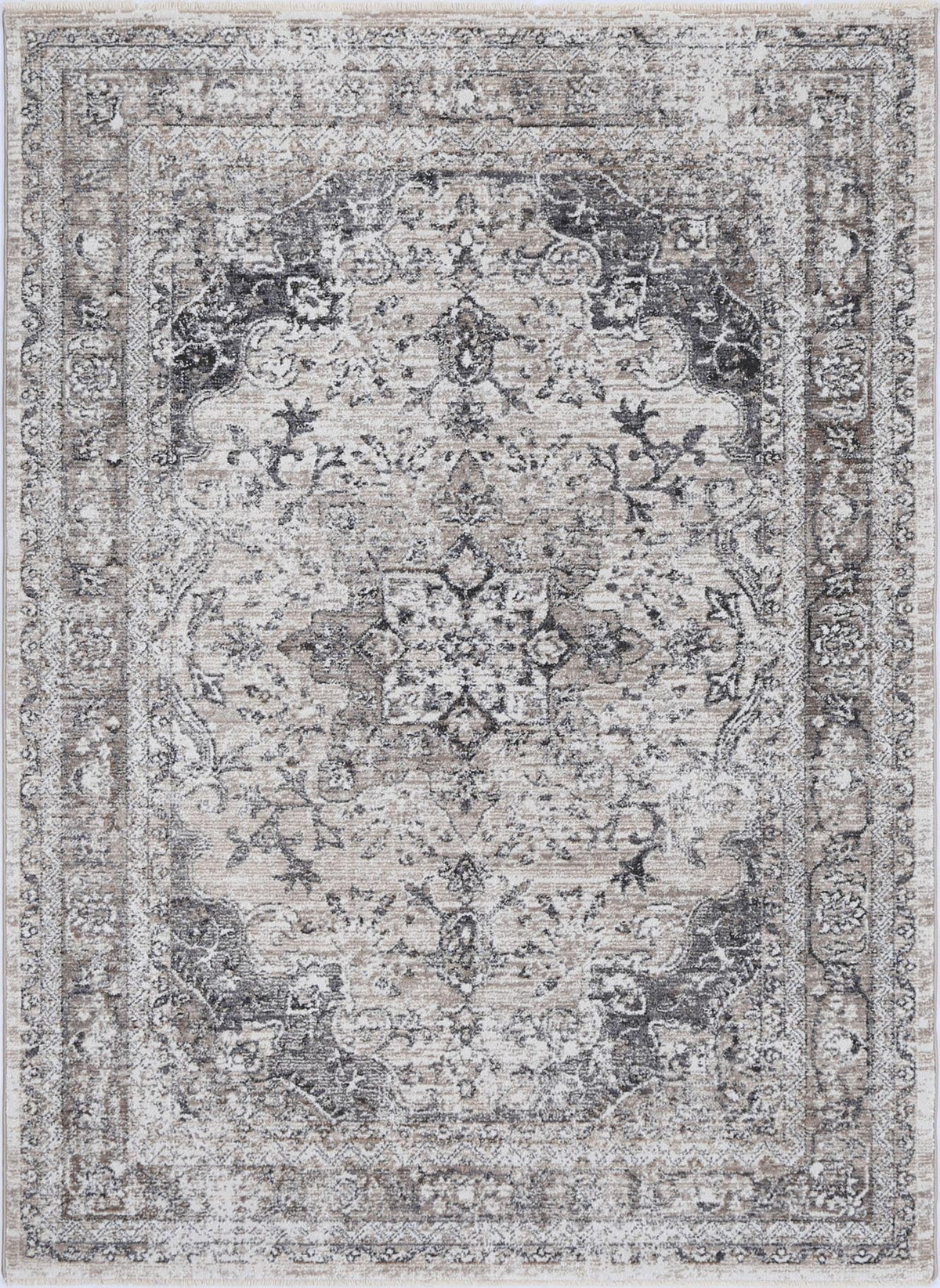 Flint Samarkad Ash Traditional Soft Rug