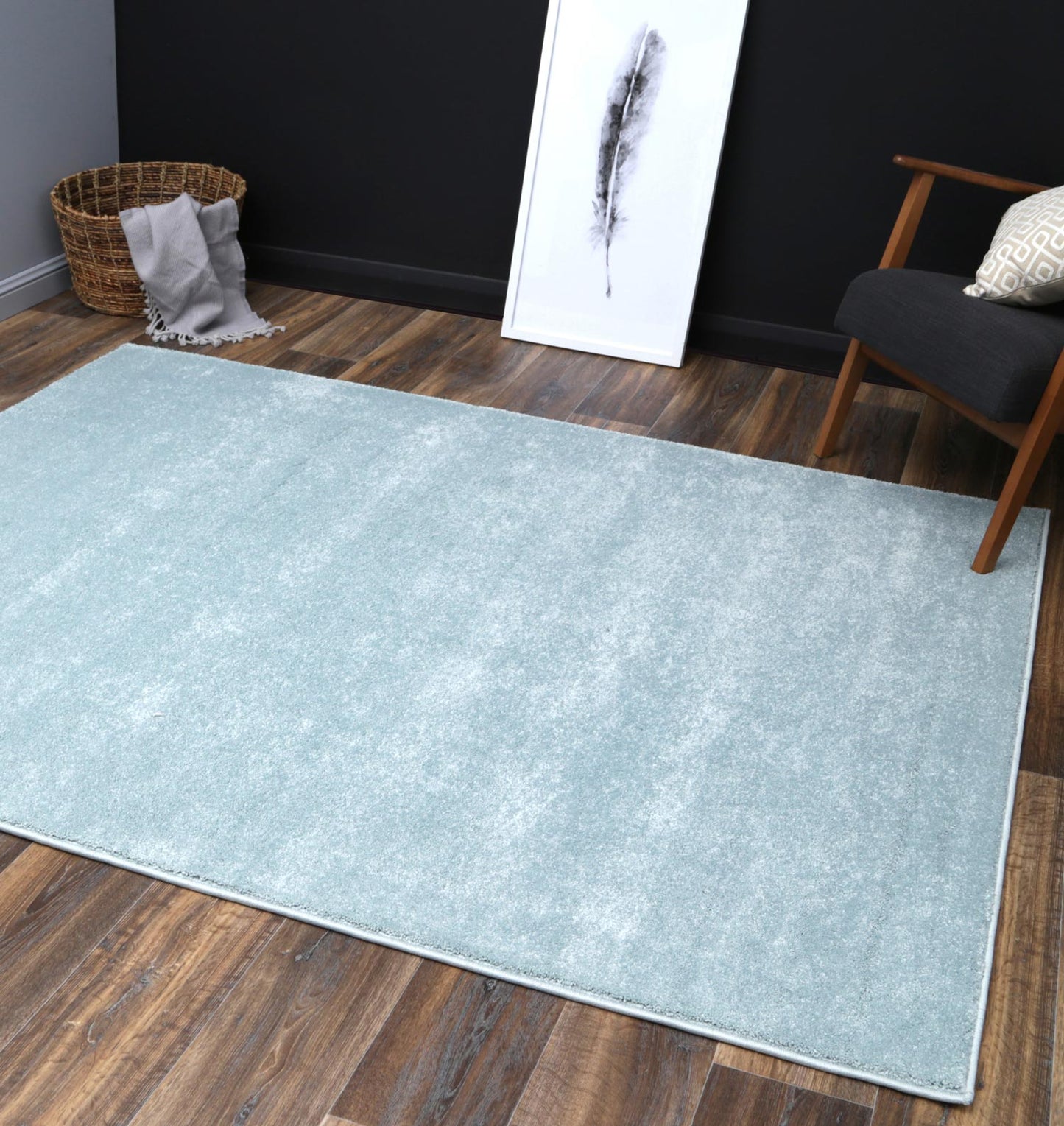 Turin Teal Plush Rug