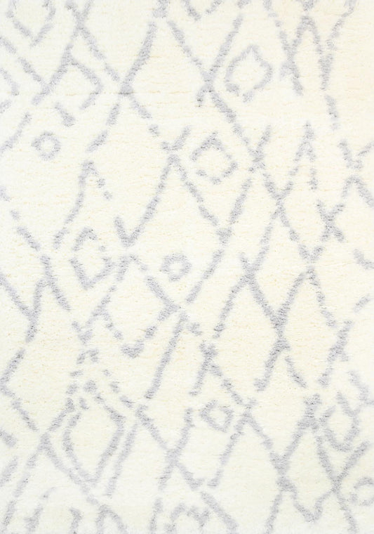 Tallinn Cream and Silver Fes Rug