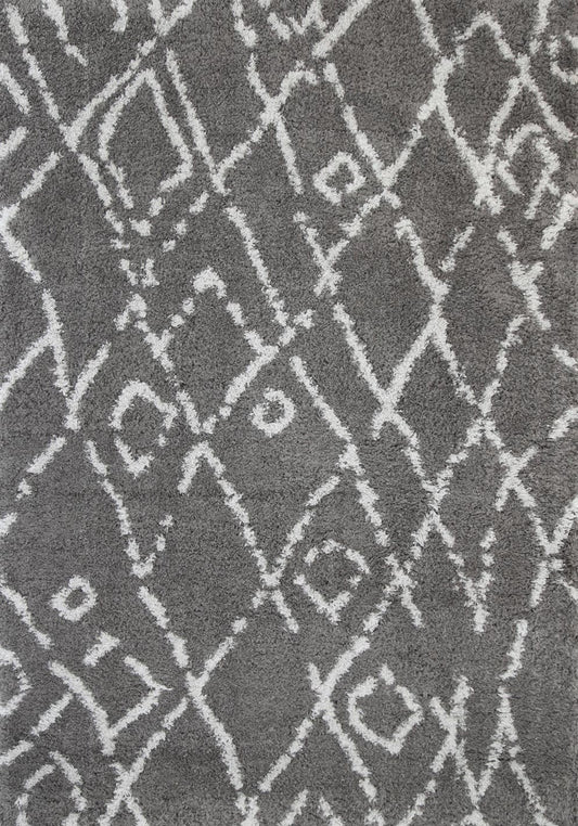 Tallinn Grey and Silver Fes Rug