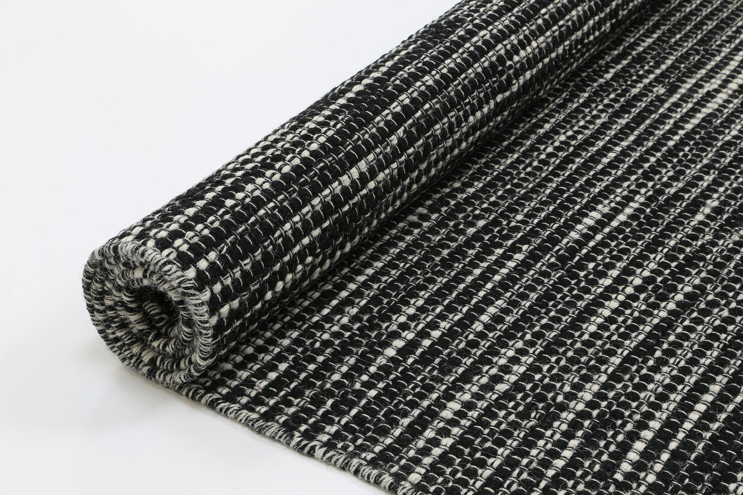Elsinore Black & White Reversible Wool Rug