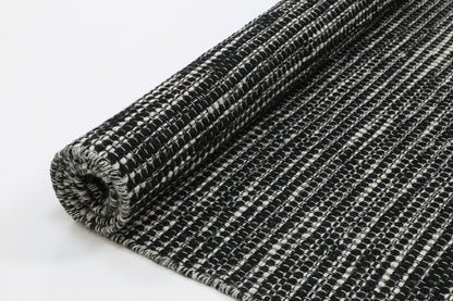 Elsinore Black & White Reversible Wool Rug