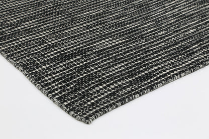 Elsinore Black & White Reversible Wool Rug