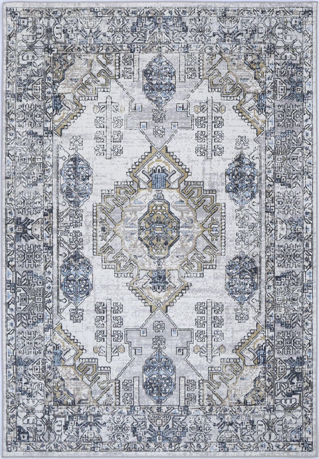 Palletto Taicang Blue & Grey Traditional Soft Rug