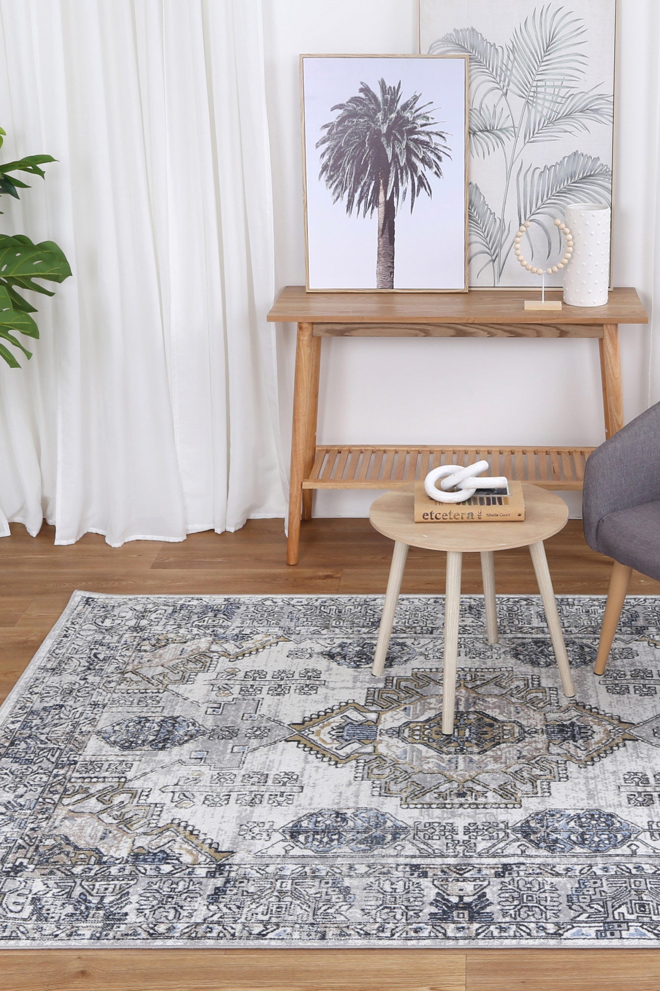 Palletto Taicang Blue & Grey Traditional Soft Rug