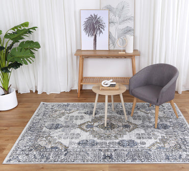 Palletto Taicang Blue & Grey Traditional Soft Rug