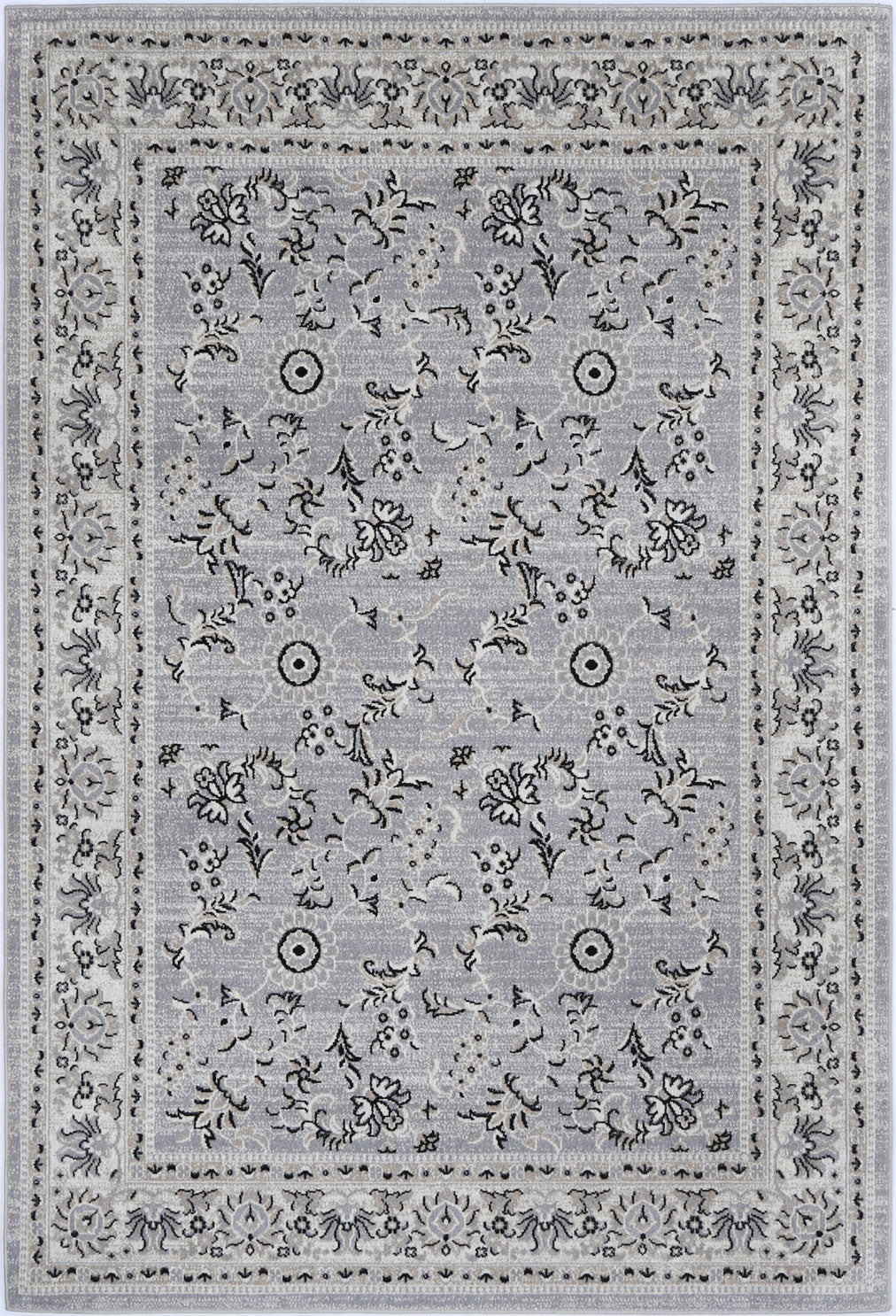 Palletto Hamburg Grey Traditional Soft Rug