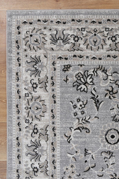 Palletto Hamburg Grey Traditional Soft Rug