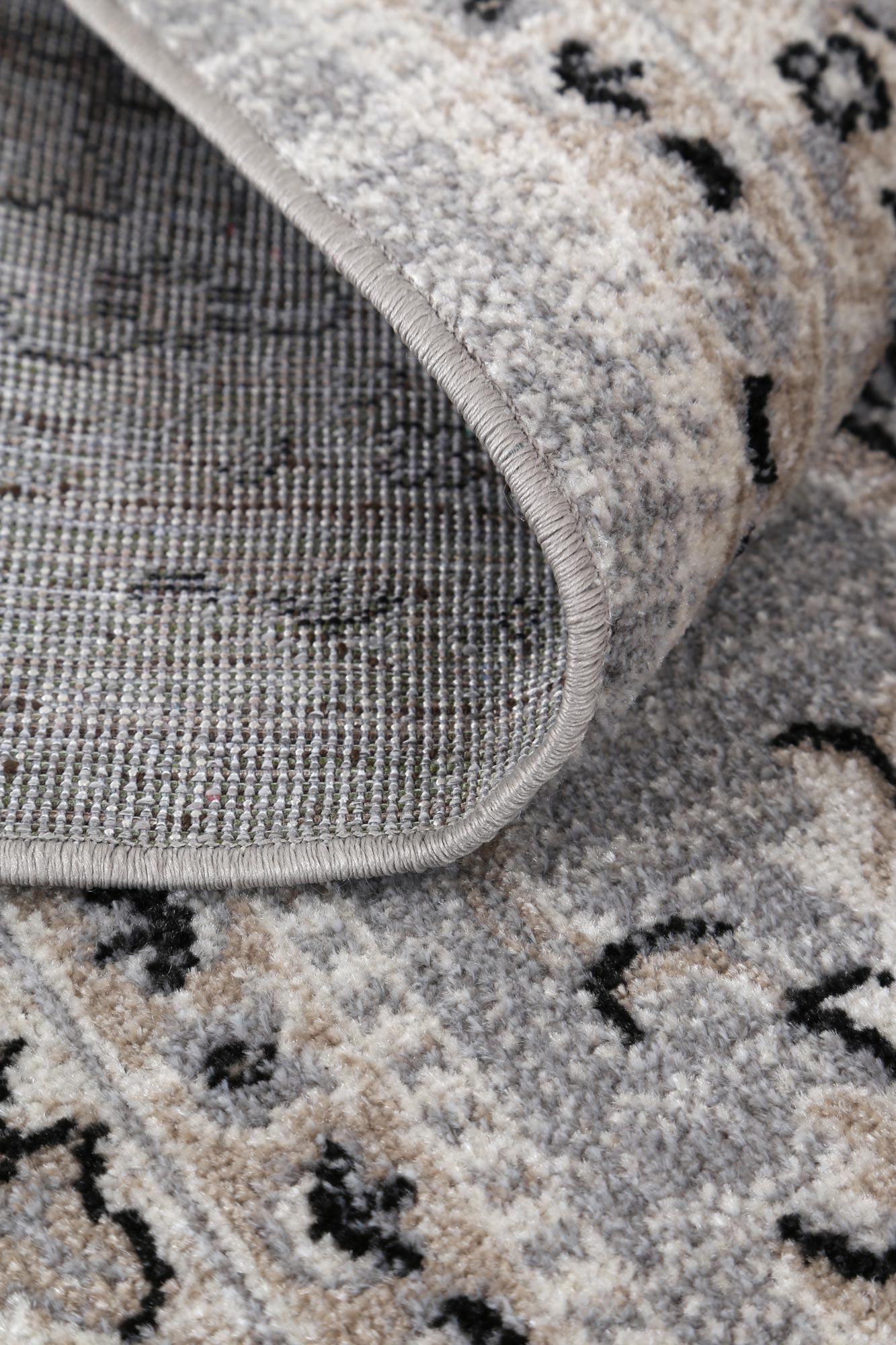 Palletto Hamburg Grey Traditional Soft Rug