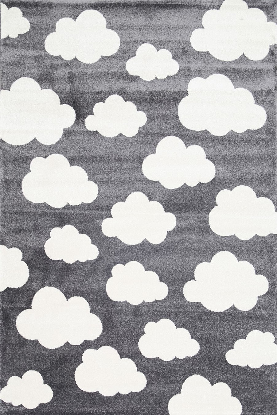 Stilo  Dark Grey and White Cloud Kids Rug