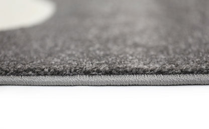 Stilo  Dark Grey and White Cloud Kids Rug