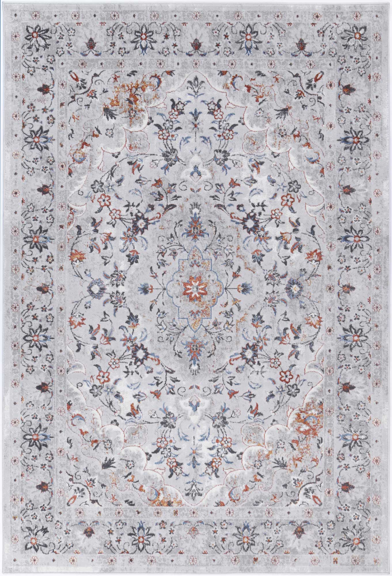 Motifera Ava Ivory & Red Traditional Rug