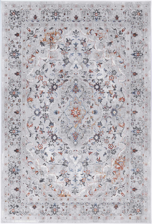 Motifera Ava Ivory & Red Traditional Rug