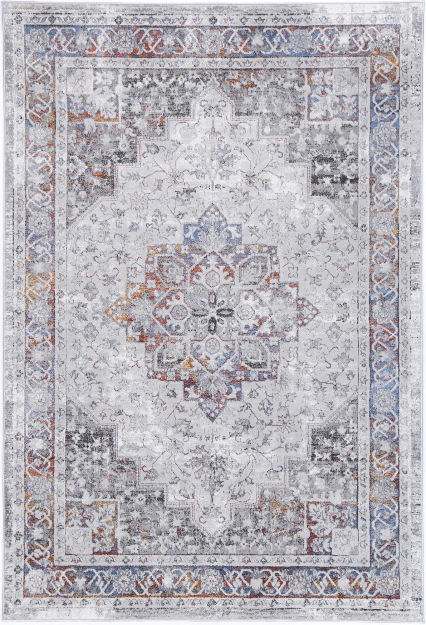 Motifera Camila Grey & Blue Traditional Rug
