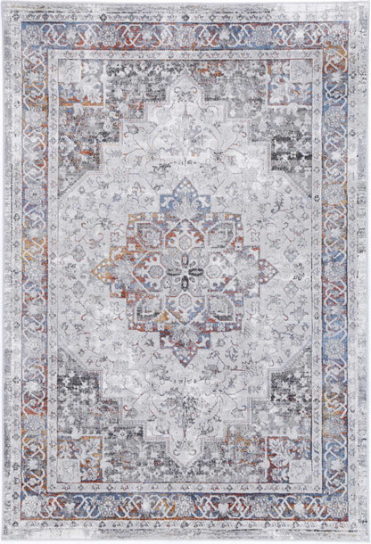 Motifera Camila Grey & Blue Traditional Rug