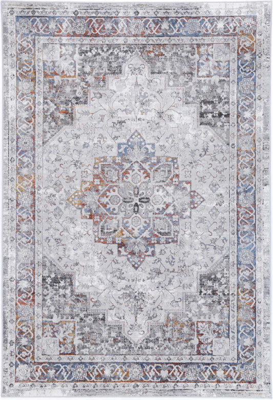Motifera Camila Grey & Blue Traditional Rug