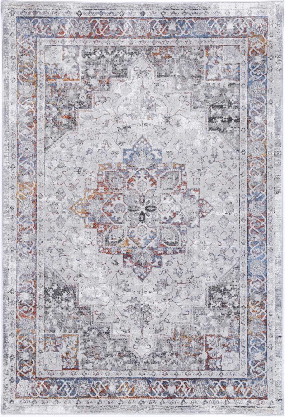 Motifera Camila Grey & Blue Traditional Rug