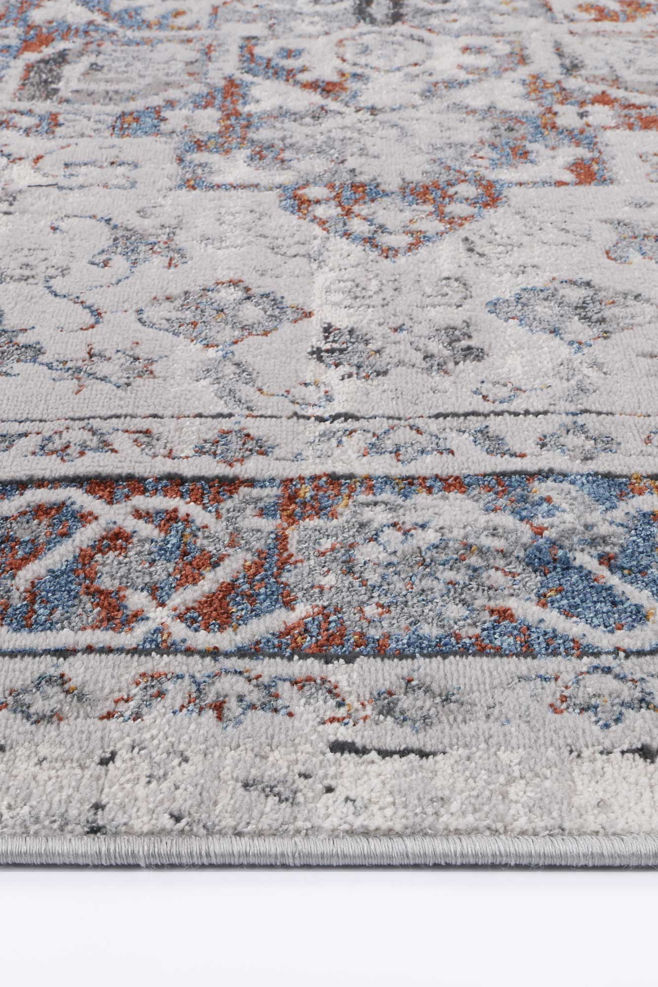 Motifera Camila Grey & Blue Traditional Rug