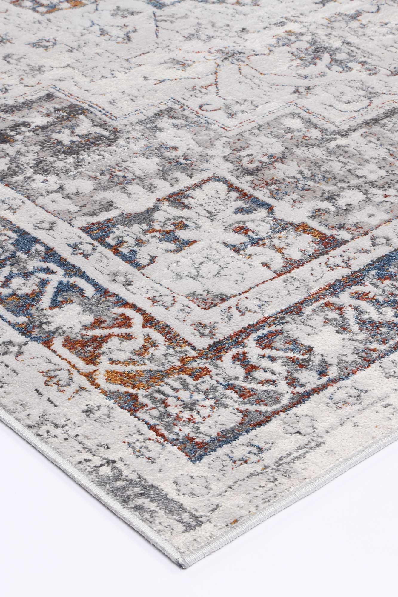 Motifera Camila Grey & Blue Traditional Rug