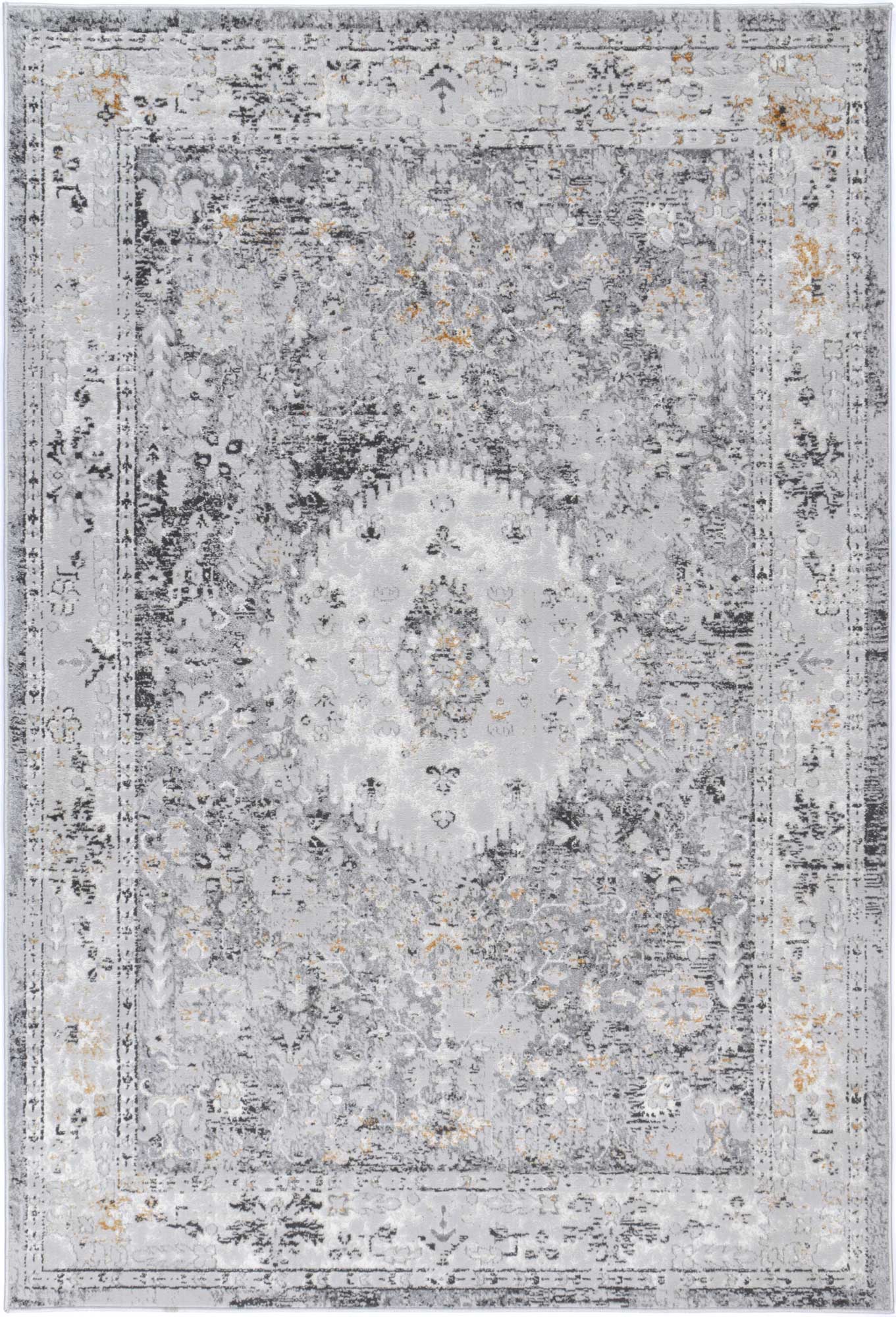 Motifera Alexander Grey & Yellow Traditional Rug
