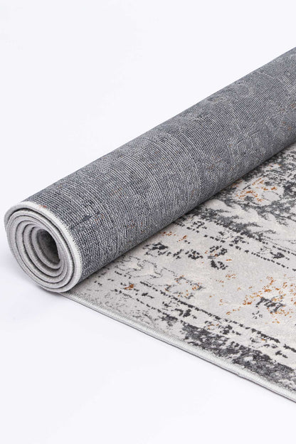 Motifera Alexander Grey & Yellow Traditional Rug