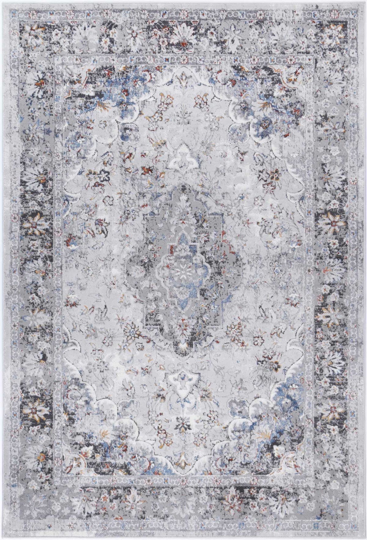 Motifera Ava Ivory & Blue Traditional Rug