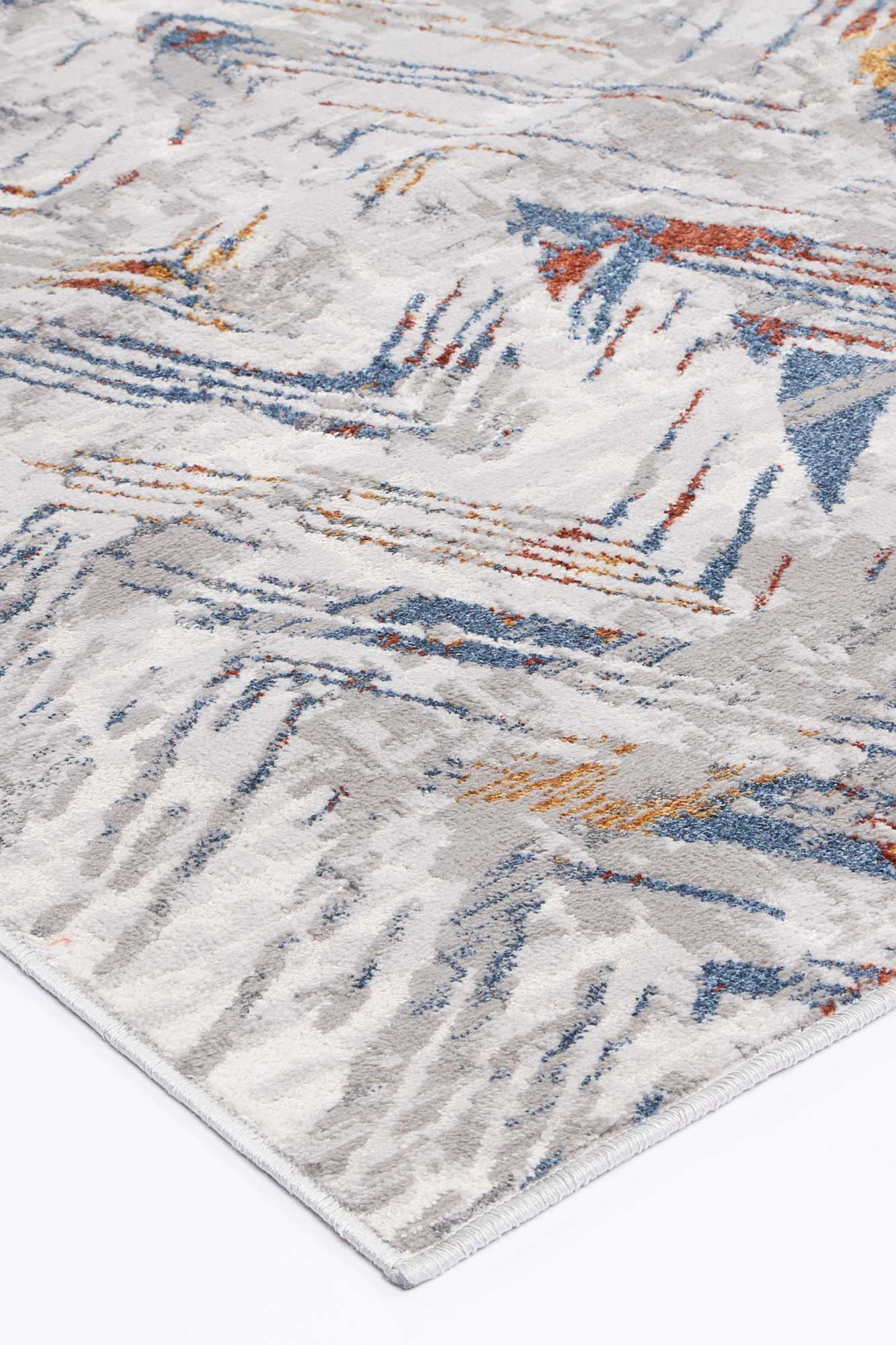 Motifera Oskar Grey & Multi Geometric Rug