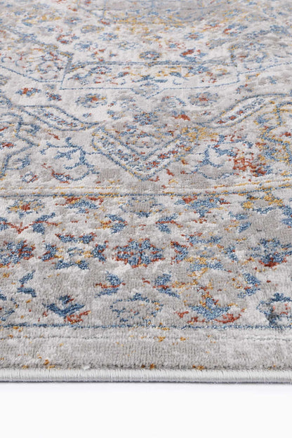 Motifera Aurora Grey & Blue Traditional Rug