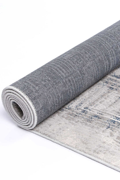 Motifera Harlequinn Grey & Blue Geometric Rug