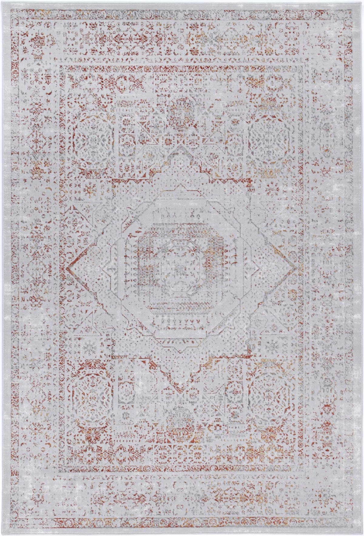 Motifera Luna Cream & Red Traditional Rug