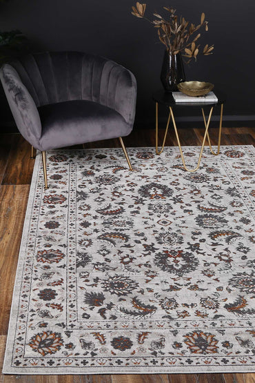 Motifera Edward Ivory & Red Traditional Rug