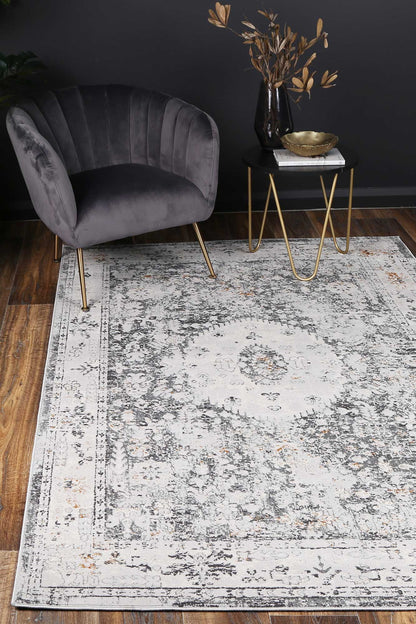 Motifera Alexander Grey & Yellow Traditional Rug