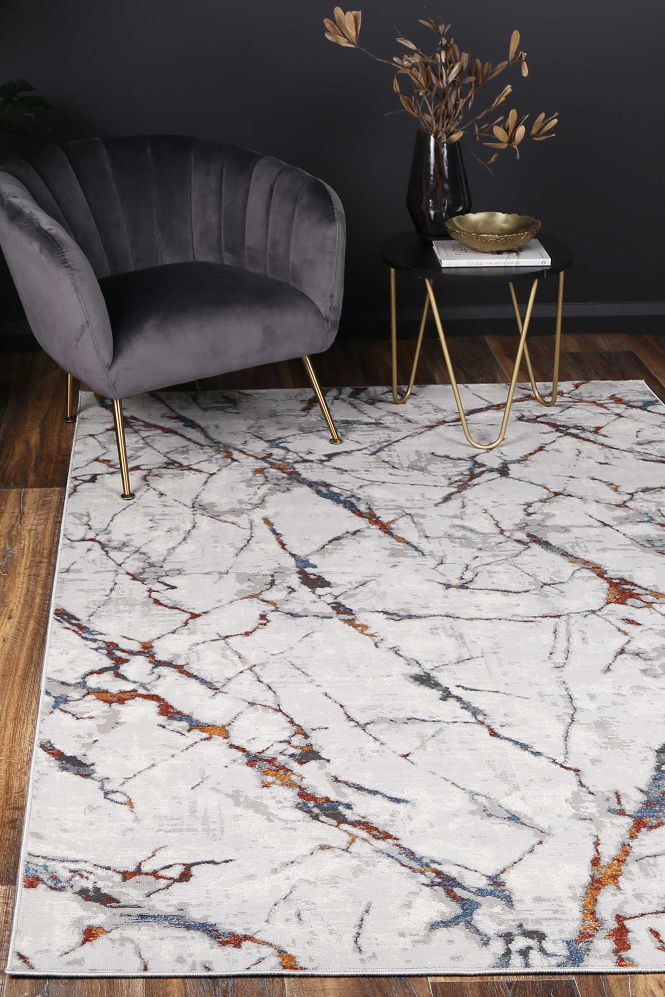 Motifera Vincent Grey & Multi Abstract Rug