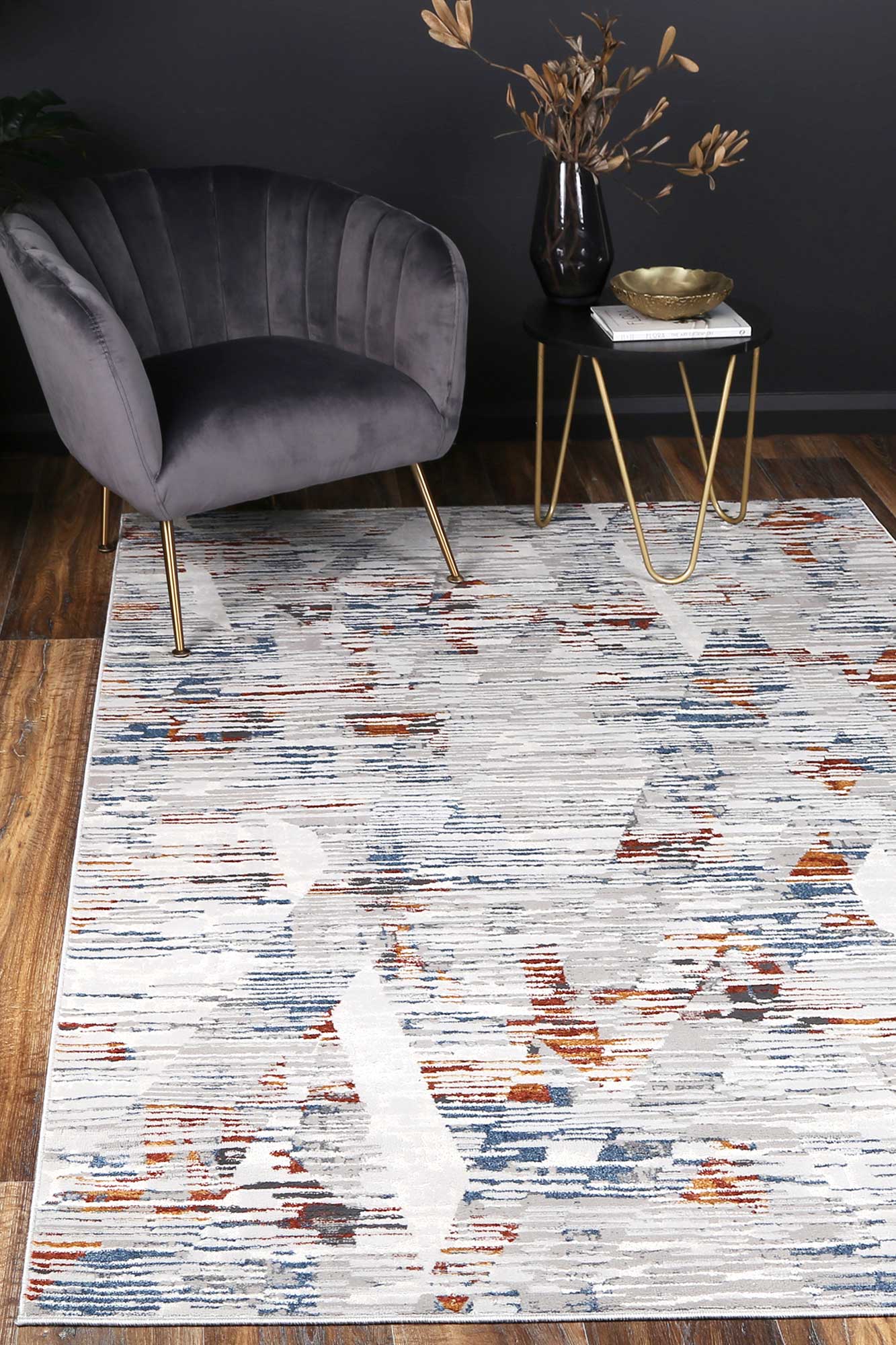 Motifera Michael Grey & Multi Abstract Rug