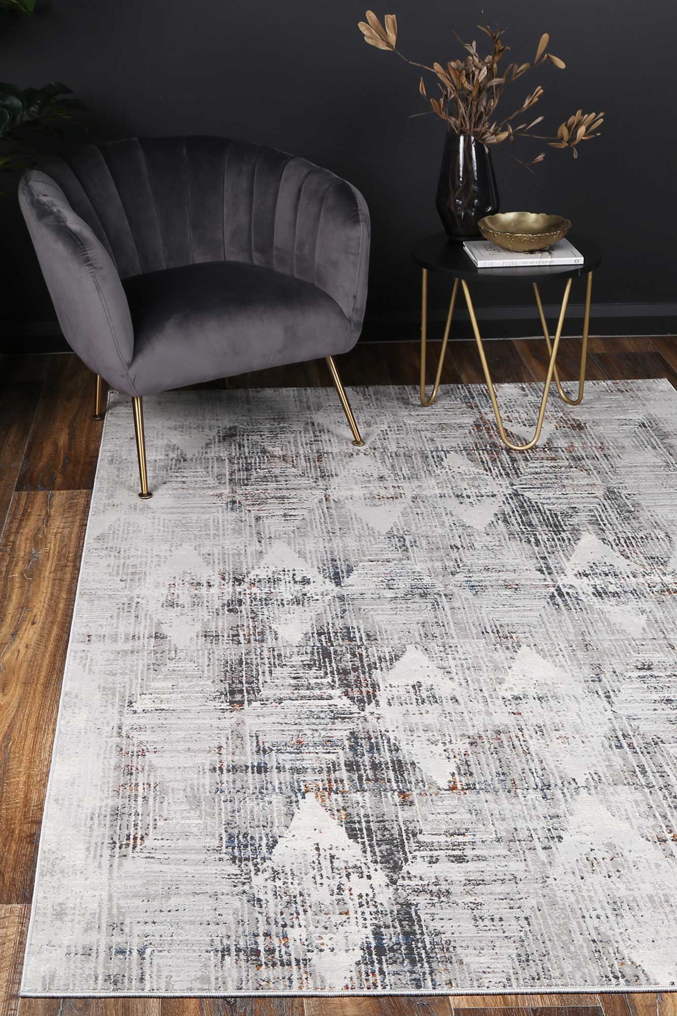 Motifera Harlequinn Grey & Multi Geometric Rug