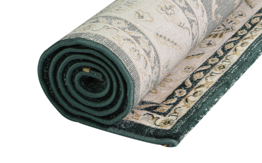 Collagio Francesca Green & Cream Traditional Rug