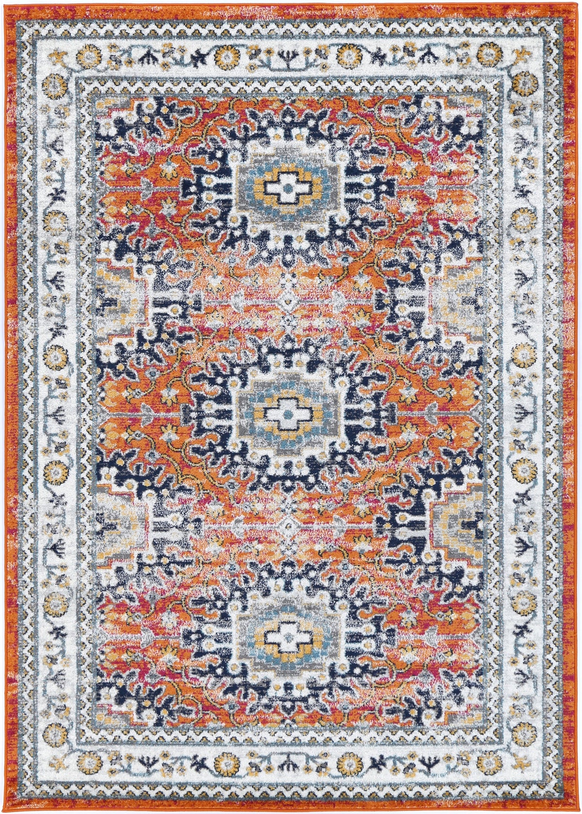 Rug & Rest Pagnol Rust Multi Traditional Rug - PROV20