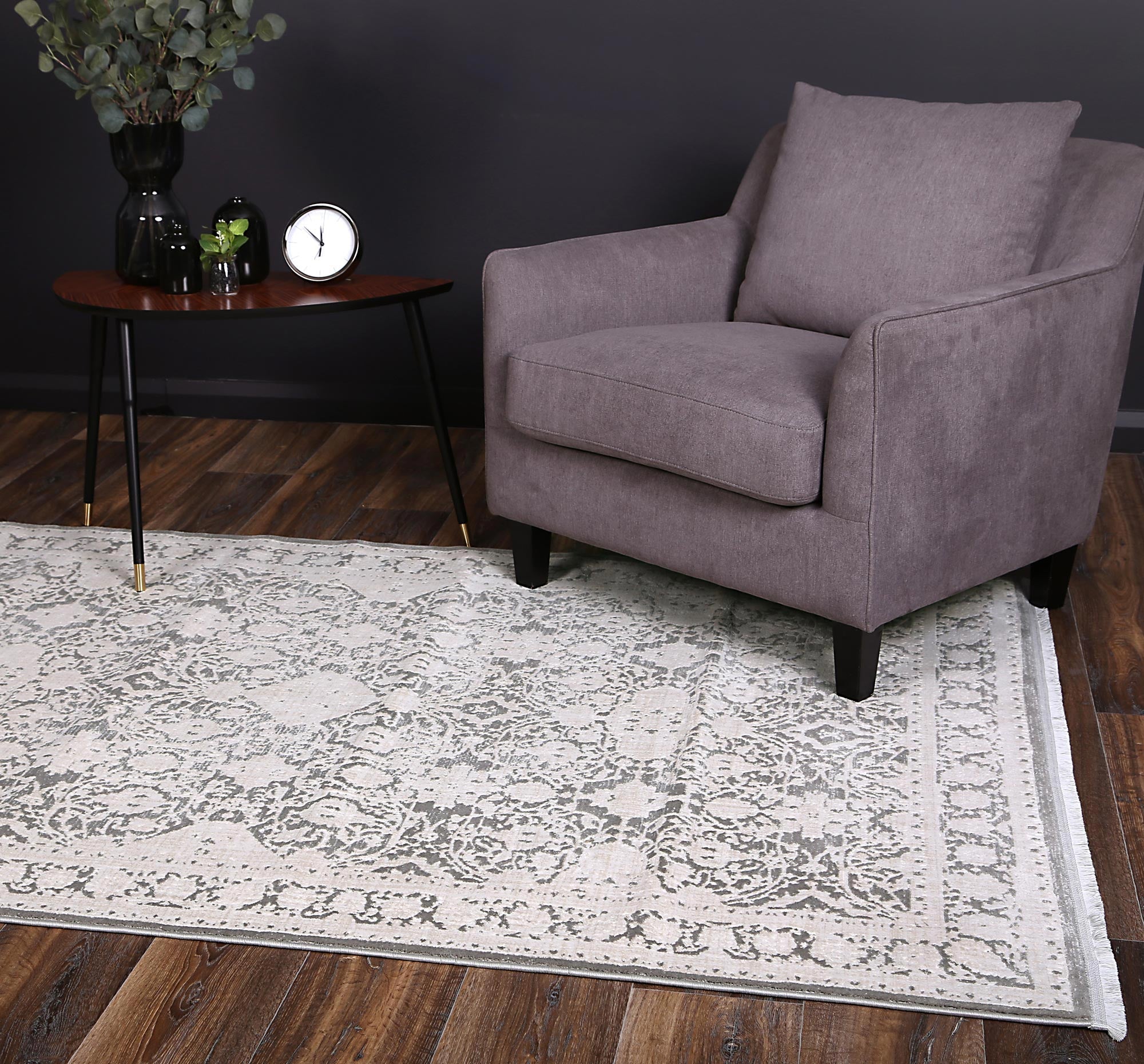 Alderra Rossini Grey Traditional Rug