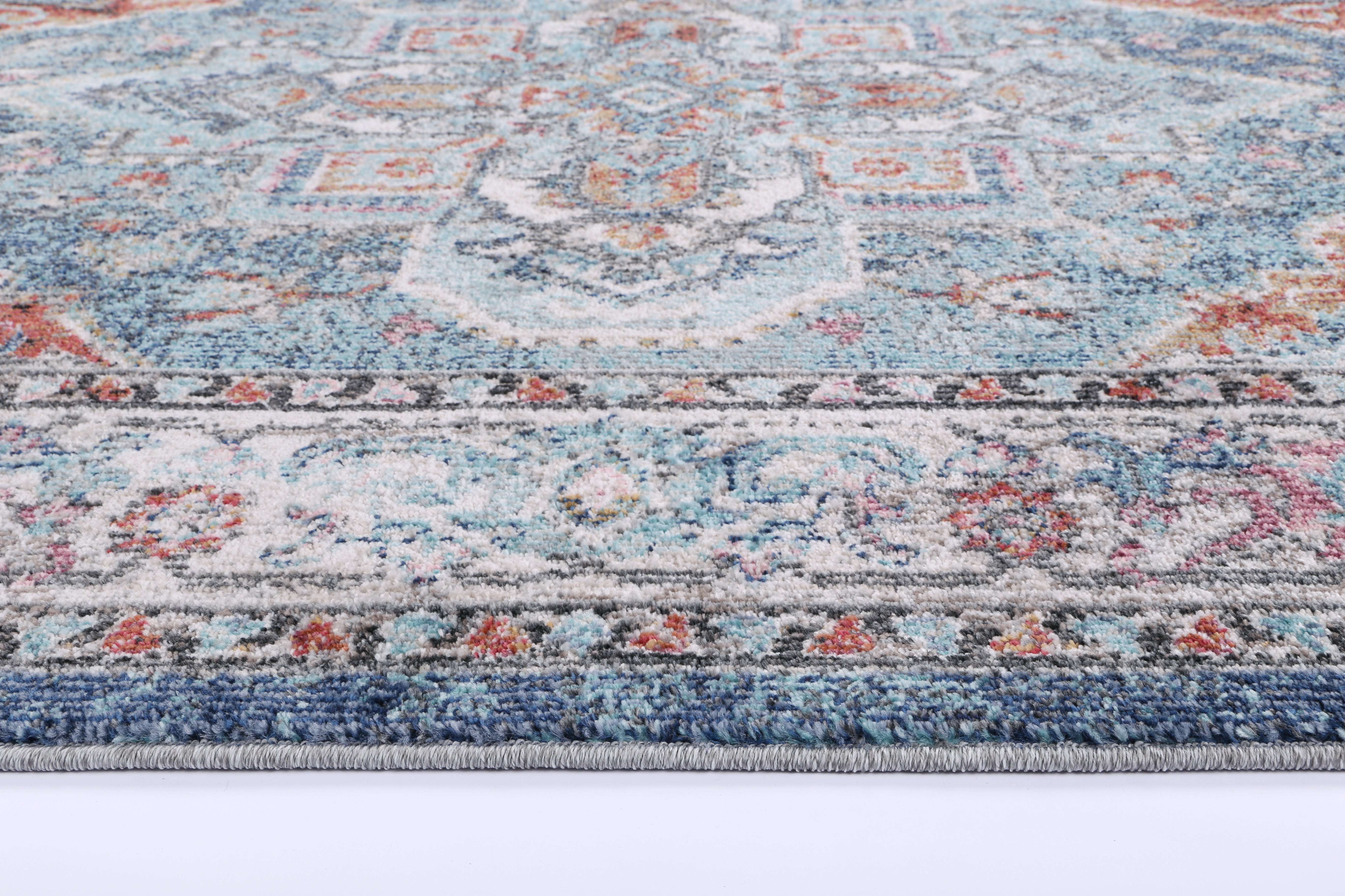 Glenmere Maykel Blue & Terracotta Transitional Rug