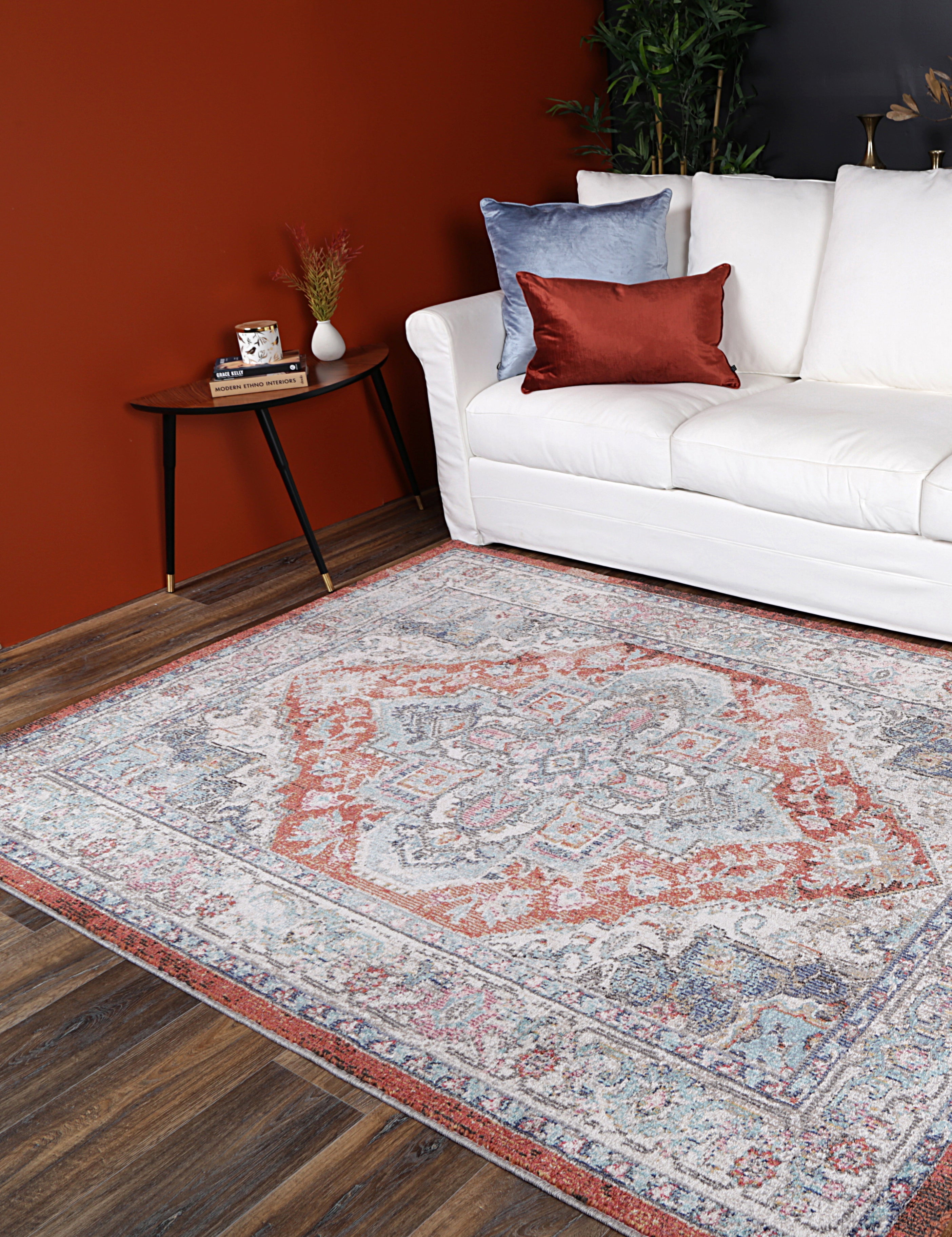 Glenmere Seo Terracotta & Ivory Transitional Rug