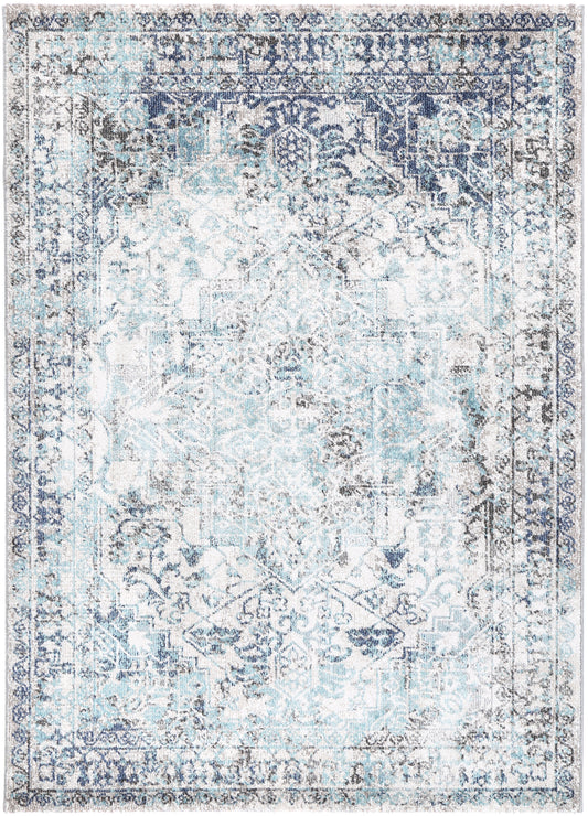 Glenmere Adrianita Ivory & Blue Transitional Rug