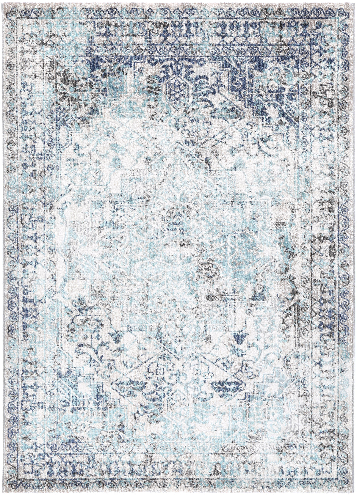 Glenmere Adrianita Ivory & Blue Transitional Rug