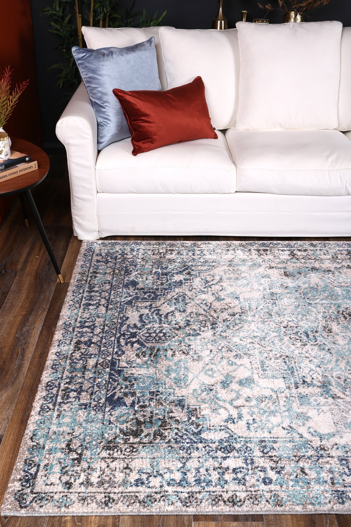 Glenmere Adrianita Ivory & Blue Transitional Rug