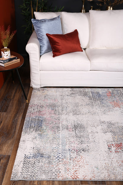 Glenmere Ernesto Grey & Terracotta Tribal Rug