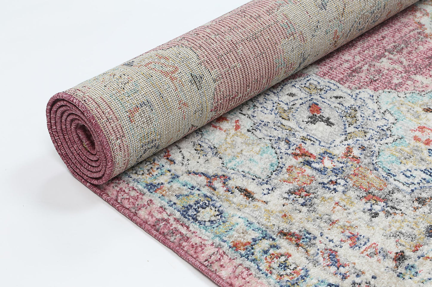 Glenmere Hollow Medalion Transitional Blush Rug