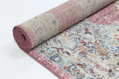 Glenmere Hollow Medalion Transitional Blush Rug