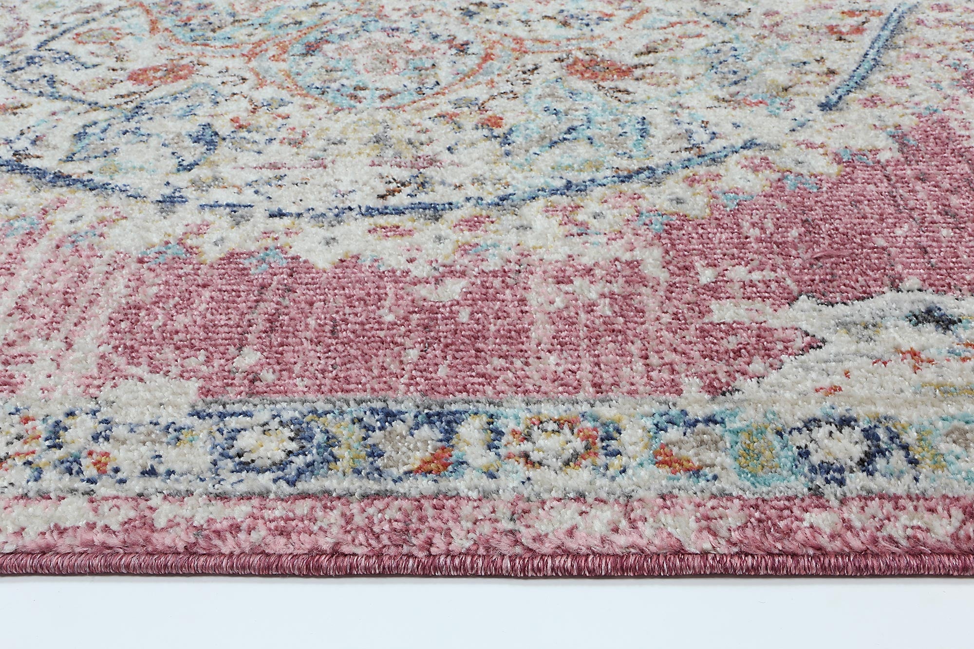 Glenmere Hollow Medalion Transitional Blush Rug